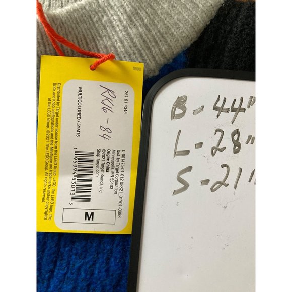 Women's Color Block Sweater - LEGO Collection Blue/Purple/Black M Medium - Picture 7 of 7